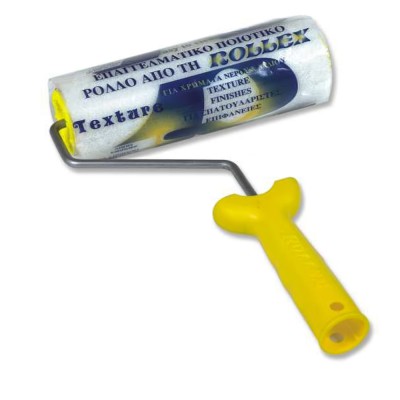 Γούνινο Ρολό Βαφής Σπατουλαριστών Επιφανειών από 100% Φυσική Γούνα Merinos με Λαβή με Μήκος 24cm Διάμετρο Ø50mm και Ύψος Τριχας 18mm ROLLEX TEXTURE Νο24 01.00271