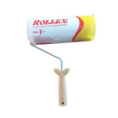 Γούνινο Ρολό Βαφής από 100% Φυσική Γούνα Merinos με Λαβή με Μήκος 24cm Διάμετρο Ø50mm και Ύψος Τριχας 18mm ROLLEX 04.00032-1-1