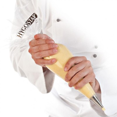 Σακούλες Ζαχαροπλαστικής Κρύων Μειγμάτων 3 Στρώσεων LDPE 26.5x55mm Διάφανη σε ρολό 100 τεμαχίων Hygostar 32209