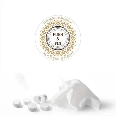 Αρωματικά Μαντηλάκια σε Ταμπλέτες Για Ταβέρνες- Εστιατόρια "Flower" Διάσταση Ταμπλέτας 4.4x1.5cm Push n' Fin συσκευασία 50 Τεμαχίων