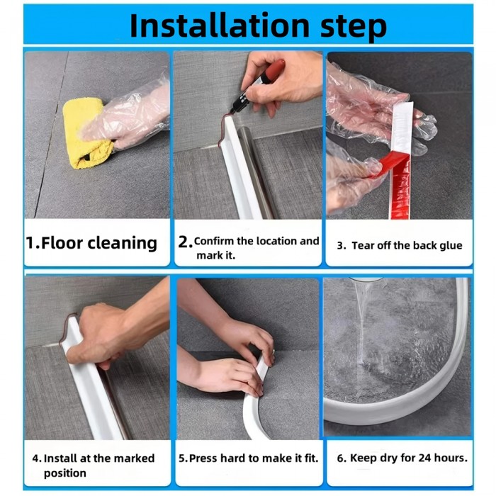 Ταινία Στεγανοποίησης Ντους Εύκαμπτη Σιλικόνης Αυτοκόλλητη για το Μπάνιο Γκρι (Πώληση ανά Μέτρο)