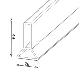 Ταινία Στεγανοποίησης Ντους Εύκαμπτη Σιλικόνης Αυτοκόλλητη για το Μπάνιο Γκρι (Πώληση ανά Μέτρο)