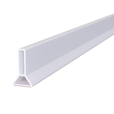 Ταινία Στεγανοποίησης Ντους Εύκαμπτη Σιλικόνης Αυτοκόλλητη για το Μπάνιο Λευκή (Πώληση ανά Μέτρο)