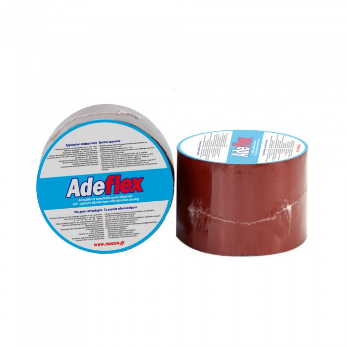 Αυτοκόλλητη Ασφαλτική Ταινία Στεγανοποίησης Αλουμινίου 10cm x 10m Κεραμιδί Macon Adeflex 18072