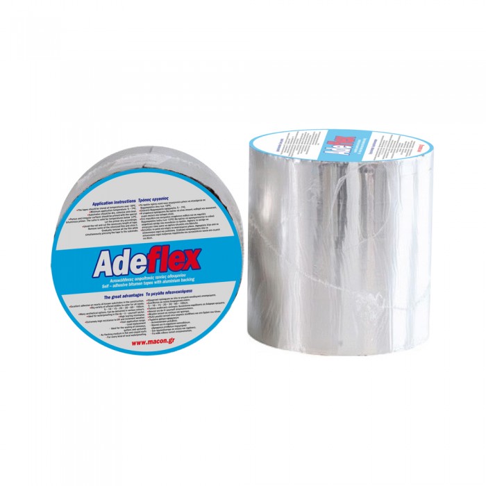 Αυτοκόλλητη Ασφαλτική Ταινία Στεγανοποίησης Αλουμινίου 15cm x 10m Αλουμίνιο Macon Adeflex 18067