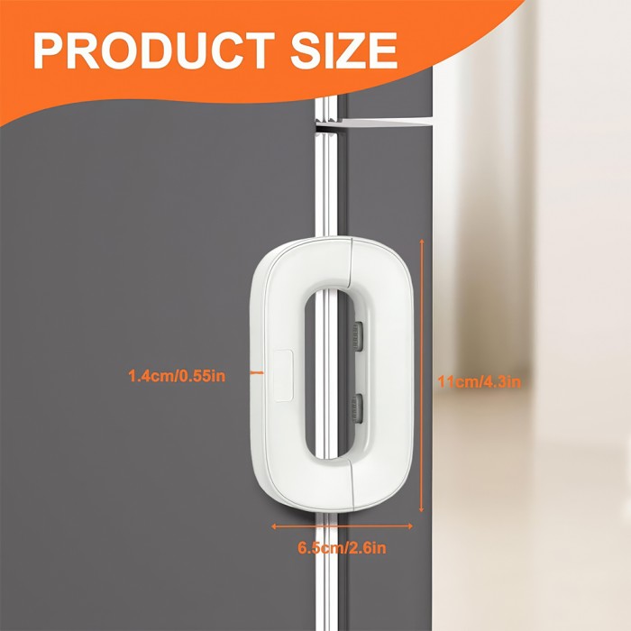 Πλαστική Κλειδαριά Ασφαλείας για Πόρτες Ψυγείου για Παιδιά Λευκό