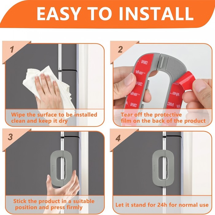 Πλαστική Κλειδαριά Ασφαλείας για Πόρτες Ψυγείου για Παιδιά Λευκό