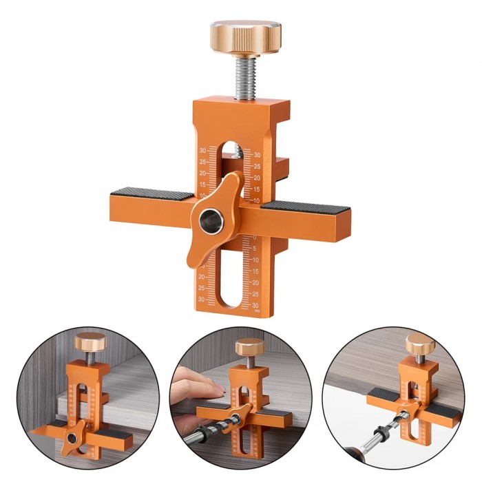 Οδηγός Τοποθέτησης Πόρτας Ντουλαπιού από Κράμα Αλουμινίου 110x108x30mm