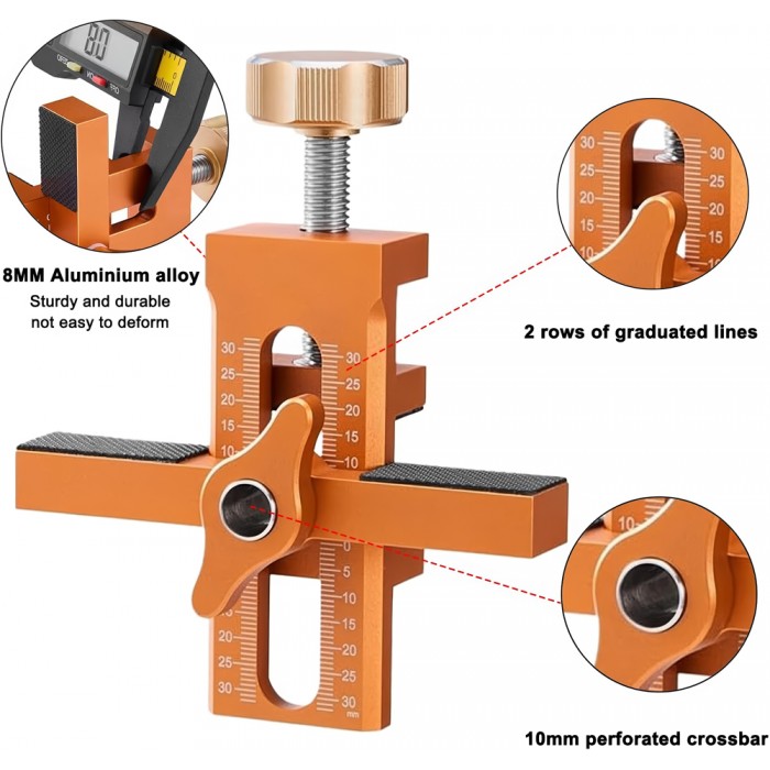 Οδηγός Τοποθέτησης Πόρτας Ντουλαπιού από Κράμα Αλουμινίου 110x108x30mm