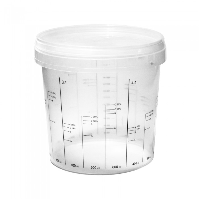 Δοχείο Ανάμιξης Χρωμάτων με Διαγράμμιση 1400ml Διάφανο FinoPack FP-1560