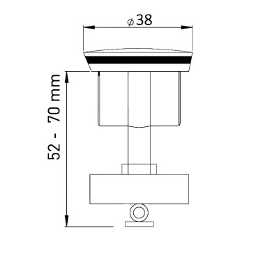 Τάπα Αυτόματης Βαλβίδας Νιπτήρα Μικρή Ø38 Interflex 123108