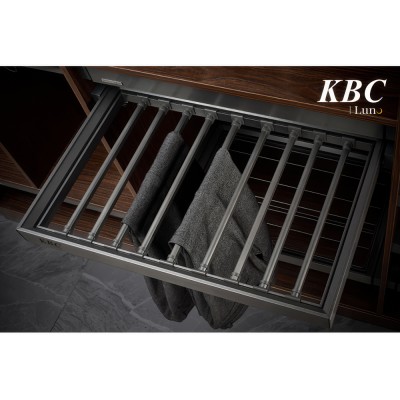 Παντελονοθήκη συρόμενη 80cm Ανθρακί KBC Luno KBC-LN-0180