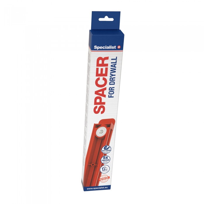 Αποστάτης Τοποθέτησης Γυψοσανίδας με Μαγνήτη 40cm SPECIALIST+ SPACER 29/1-501 Κόκκινο