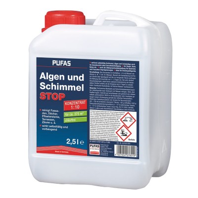 Αντιμουχλικό Συμπυκνωμένο κατα της Άλγης και της Μούχλας 2.5lt. PUFAS Algen & Schimmel - STOP 007601000