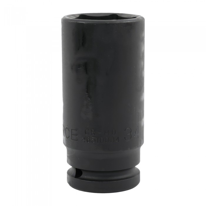 Καρυδάκι Αέρος Εξάγωνο Μακρύ με Καρέ Υποδοχής 3/4" Διάμετρος 34mm FORCE 46510034