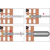 Βύσμα Χωνευτό Αόρατης Στήριξης Ραφιού MDE 14x120mm FRIULSIDER 62801b00120