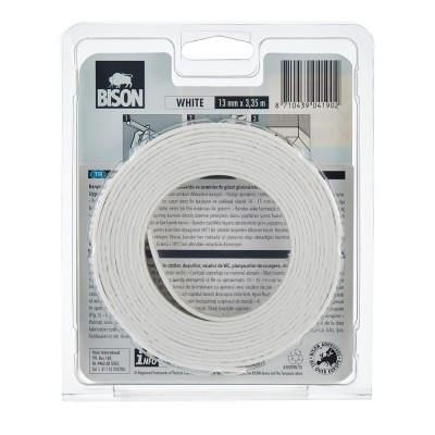 Ταινία Σφραγιστική Αρμών 13mm x 3.35m Λευκή Bison Sealantstrip 6302090