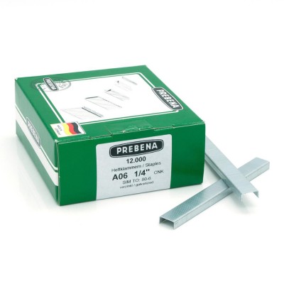 Δίχαλα Καρφωτικού (Συνδετήρες) γαλβανιζέ τύπου A 6mm Prebena A06CNK 1κουτί με 10000τεμ