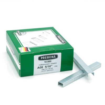 Δίχαλα Καρφωτικού (Συνδετήρες) γαλβανιζέ τύπου A 8mm Prebena A08CNK 1κουτί με 10000τεμ