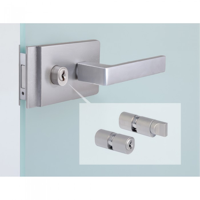 Κλειδαριά με Πόμολο AGB Vitra με πρόσοψη 52,5x10,5mm και κύλινδρο πομόλου 48mm σε χρώμα νίκελ ματ