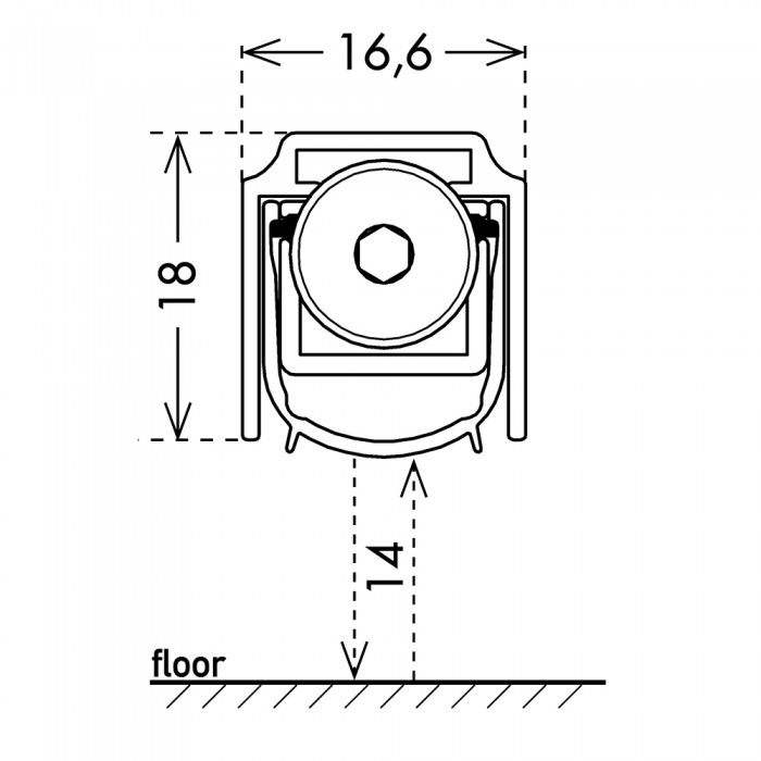 Αεροφράκτης χωνευτός Αντιθορυβικός CCE Alu Plus (-46db) 16.6/18 93cm ASPAL930