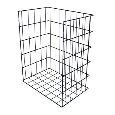 Καλάθι Απλύτων Συρμάτινο Τρίπλευρο 25x25.5x50cm Ανθρακί 455Α-BL