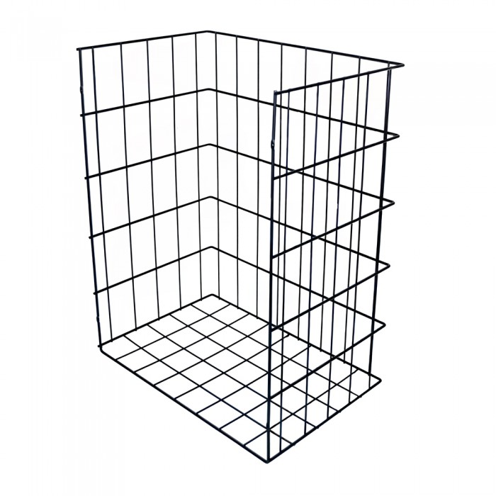 Καλάθι Απλύτων Συρμάτινο Τρίπλευρο 40x25.5x50cm Ανθρακί 458Α-BL