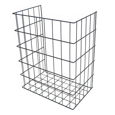 Καλάθι Απλύτων Συρμάτινο Τρίπλευρο 25x25.5x50cm Ανθρακί 455Α-BL