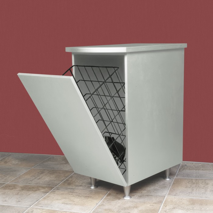 Καλάθι Απλύτων Συρμάτινο Τρίπλευρο 40x25.5x50cm Ανθρακί 458Α-BL