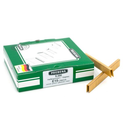 Δίχαλα Καρφωτικού (Συνδετήρες) γαλβανιζέ τύπου E 15mm PREBENA E15CNKHA 1 κουτί με 9200τεμ