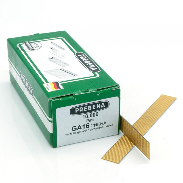 Καρφί Βελονάκι Καρφωτικού Χωρίς Κεφάλι γαλβανιζέ επικαλυμμένο με ρητίνη τύπου GA 16mm Prebena GA16CNKHA 1κουτί με 10000τεμ