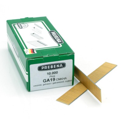 Καρφί Βελονάκι Καρφωτικού Χωρίς Κεφάλι γαλβανιζέ επικαλυμμένο με ρητίνη τύπου GA 19mm Prebena GA19CNKHA 1κουτί με 10000τεμ
