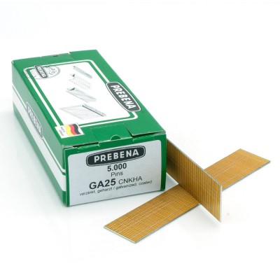 Καρφί Βελονάκι Καρφωτικού Χωρίς Κεφάλι γαλβανιζέ επικαλυμμένο με ρητίνη τύπου GA 25mm Prebena GA25CNKHA 1κουτί με 5000τεμ