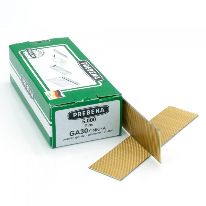 Καρφί Βελονάκι Καρφωτικού Χωρίς Κεφάλι γαλβανιζέ επικαλυμμένο με ρητίνη τύπου GA 30mm Prebena GA30CNKHA 1κουτί με 5000τεμ
