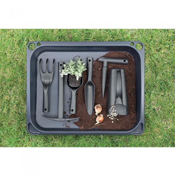 Σκαλιστήρι Χειρός με Δίχαλο και Κοντάρι Μαύρο Prosperplast R Fork Seeder INSE-S411