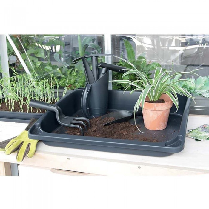 Σκαλιστήρι Χειρός με Δίχαλο και Κοντάρι Μαύρο Prosperplast R Fork Seeder INSE-S411