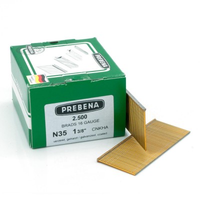 Καρφί Βελονάκι Καρφωτικού με Κεφάλι γαλβανιζέ επικαλυμμένο με ρητίνη τύπου N 35mm Prebena N35CNKHA 1κουτί με 2500τεμ