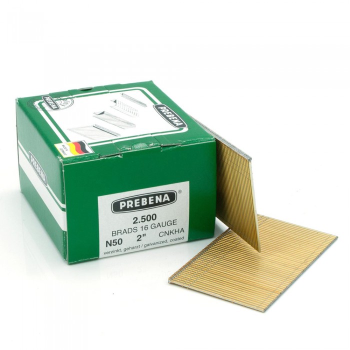 Καρφί Βελονάκι Καρφωτικού με Κεφάλι γαλβανιζέ επικαλυμμένο με ρητίνη τύπου N 50mm Prebena N50CNKHA 1κουτί με 2500τεμ