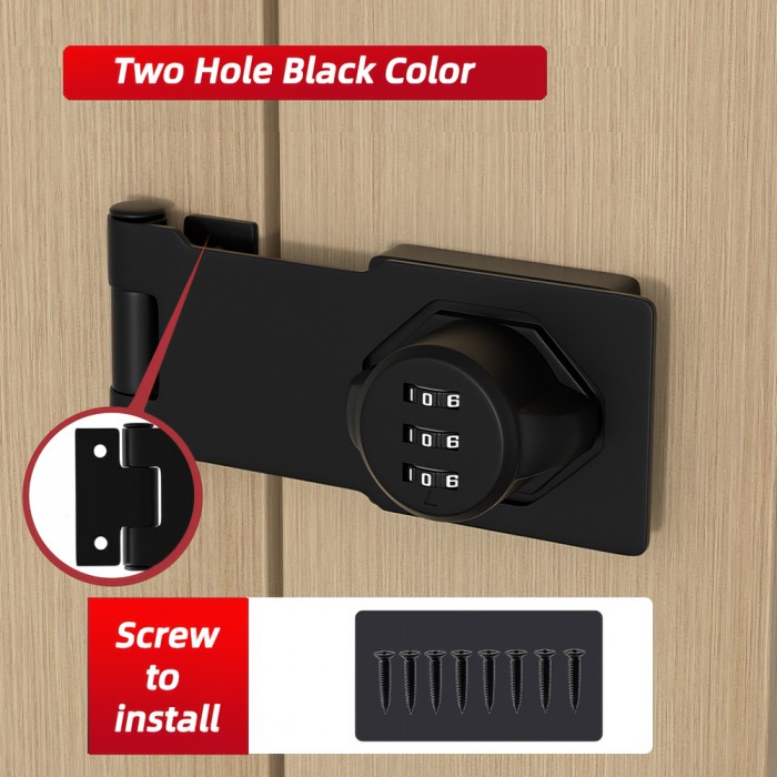 Κλειδαριά-Μάνταλο Ντουλαπιού με Συνδυασμό 3 Ψηφίων NBRATO RD-114 Νίκελ