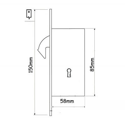 Κλειδαριά Συρόμενης Πόρτας Παπαγαλάκι 40mm Halz Νο 700 σε χρώμα Ιριδίου