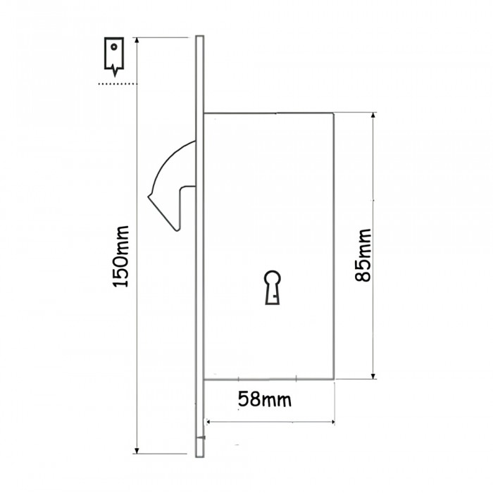 Κλειδαριά Συρόμενης Πόρτας Παπαγαλάκι 40mm Halz Νο 700 σε χρώμα Ιριδίου