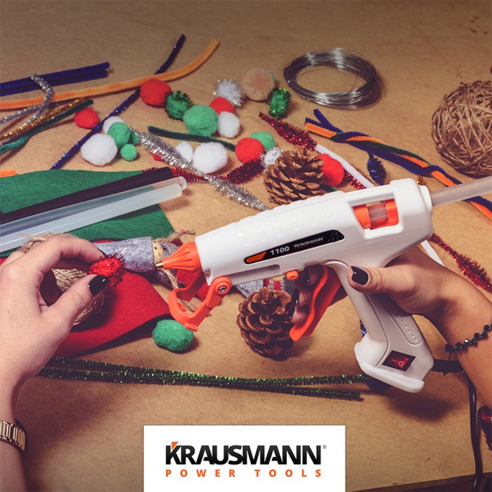 Επαγγελματικό Πιστόλι Θερμοκόλλησης GLUE GUN Dripless 100W (1100) Krausmann GT12210