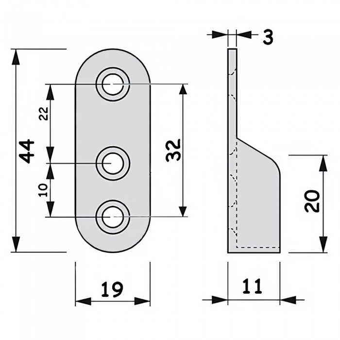 Στήριγμα για Σωλήνα Ντουλάπας Οβάλ Μαύρο 32mm