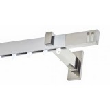 Μεταλλικός Σιδηρόδρομος Τοίχου μονός Anartisi Aluminium Rail Collection ASTORIA σε χρώμα INOX POLISHED (ΙΝΟΞ ΓΥΑΛΙΣΤΕΡΟ) με Σύστημα WAVE 8 cm
