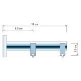 Μεταλλικός Σιδηρόδρομος Τοίχου διπλός Anartisi Aluminium Rail Collection EAGLE σε χρώμα INOX POLISHED (ΙΝΟΞ ΓΥΑΛΙΣΤΕΡΟ)