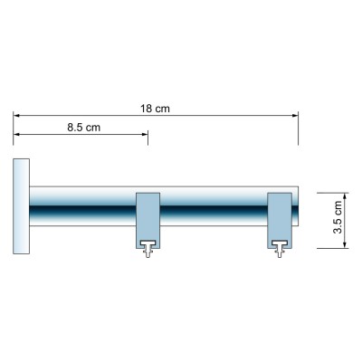 Μεταλλικός Σιδηρόδρομος Τοίχου διπλός Anartisi Aluminium Rail Collection EAGLE σε χρώμα INOX POLISHED (ΙΝΟΞ ΓΥΑΛΙΣΤΕΡΟ)