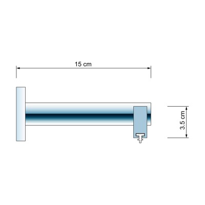 Μεταλλικός Σιδηρόδρομος Τοίχου μονός Anartisi Aluminium Rail Collection EAGLE σε χρώμα MY 01