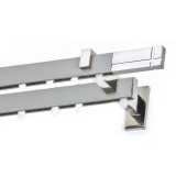 Μεταλλικός Σιδηρόδρομος Τοίχου διπλός Anartisi Aluminium Rail Collection CHICAGO σε χρώμα ΝΙΚΕΛ / MY 03 (NICKEL / MY 03)