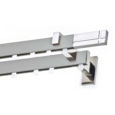 Μεταλλικός Σιδηρόδρομος Τοίχου διπλός Anartisi Aluminium Rail Collection CHICAGO σε χρώμα ΝΙΚΕΛ / MY 03 (NICKEL / MY 03)