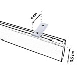 Μεταλλικός Σιδηρόδρομος Οροφής μονός Anartisi Aluminium Rail Collection EAGLE σε χρώμα MY 17
